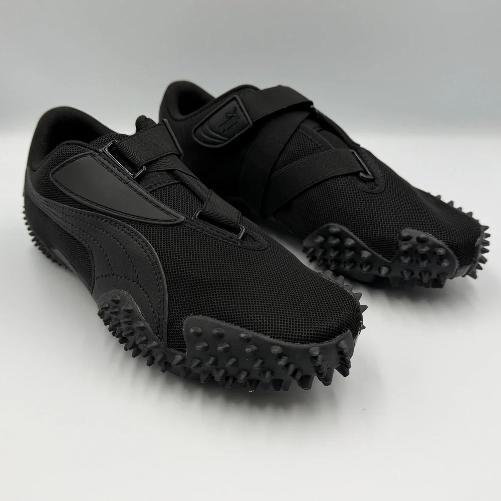 Puma Mostro OG Prime Sneakers Womens 8.5 Black Spiked Low Top Mesh Straps *NEW*